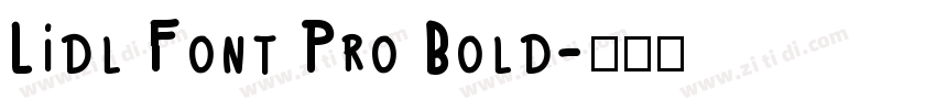 Lidl Font Pro Bold字体转换